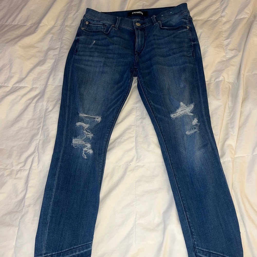 Express Jeans mid rise cropped legging